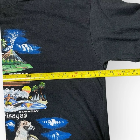 Dibuho Black T Shirt Men's Size S Small Shirt HandPainted Map of Philippines - Picture 9 of 9